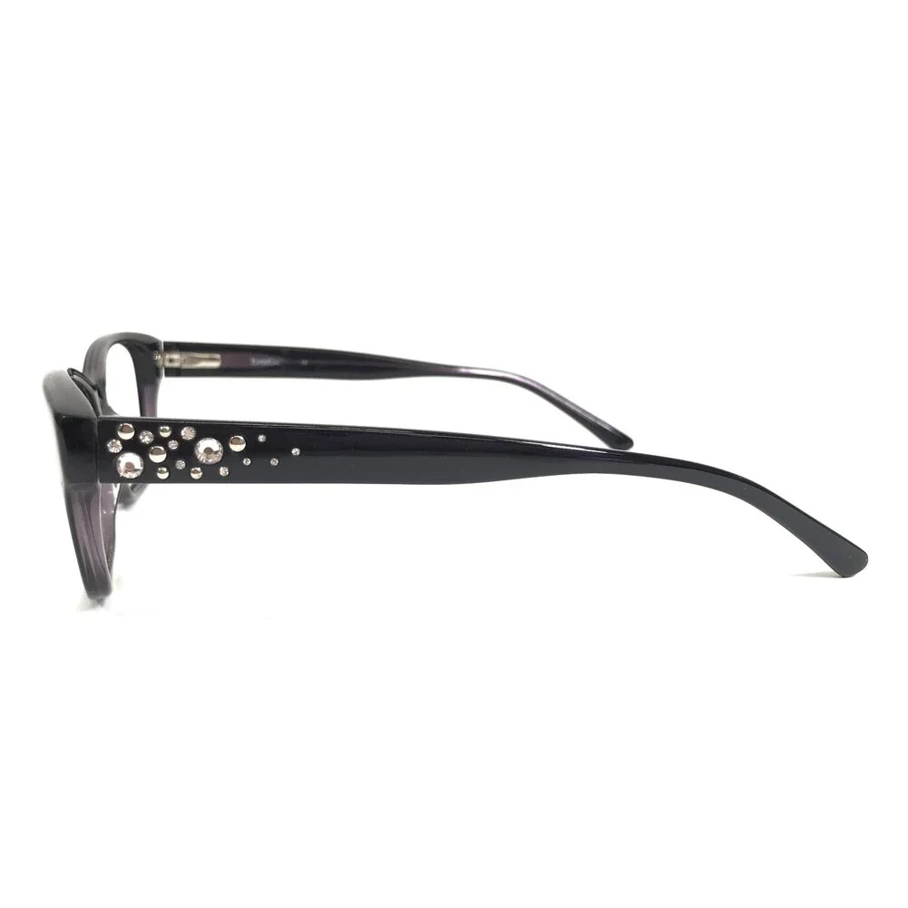 Bebe Eyeglasses Frames BB5112 001 JET Black Purple Square Full Rim 50-15-135